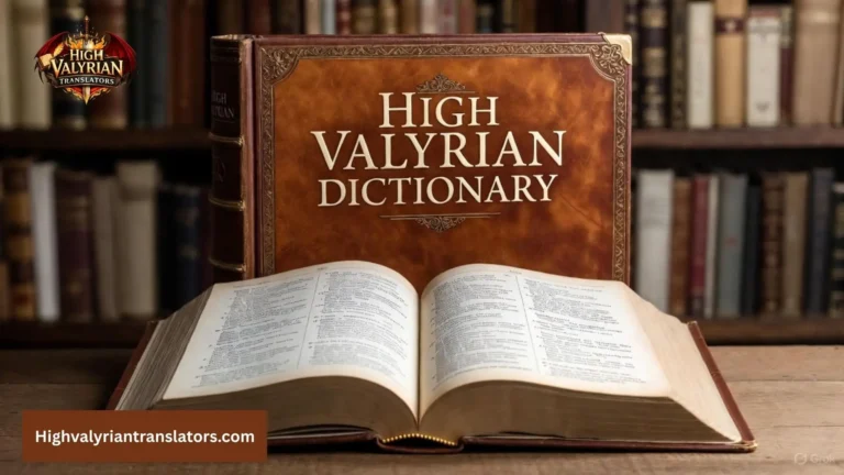 High Valyrian Dictionary