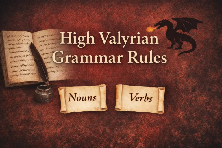 High Valyrian Grammar Rules