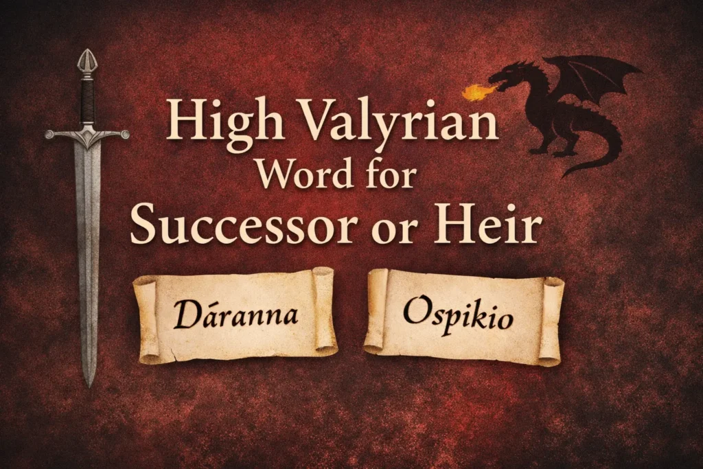 High Valyrian Word for Successor or Heir (Meaning & Explanation) 5 High Valyrian Words for Heir or Successor