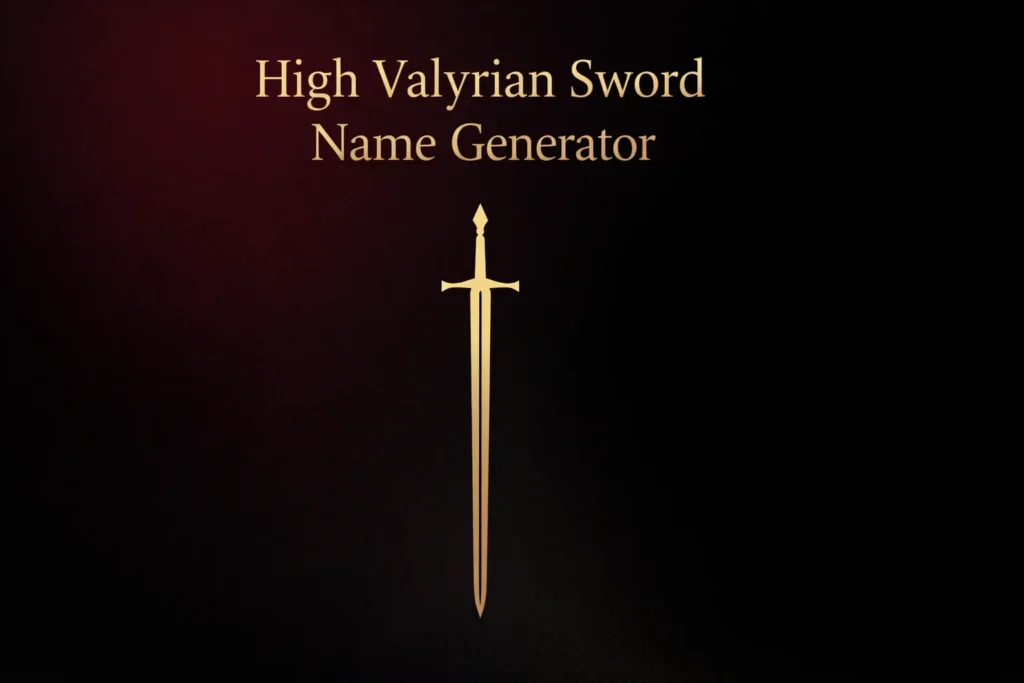 High Valyrian Sword Name Generator