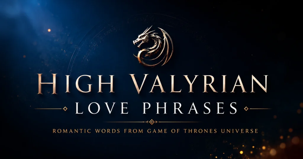 High Valyrian Love Phrases & Romantic Words 2 High Valyrian Love Phrases